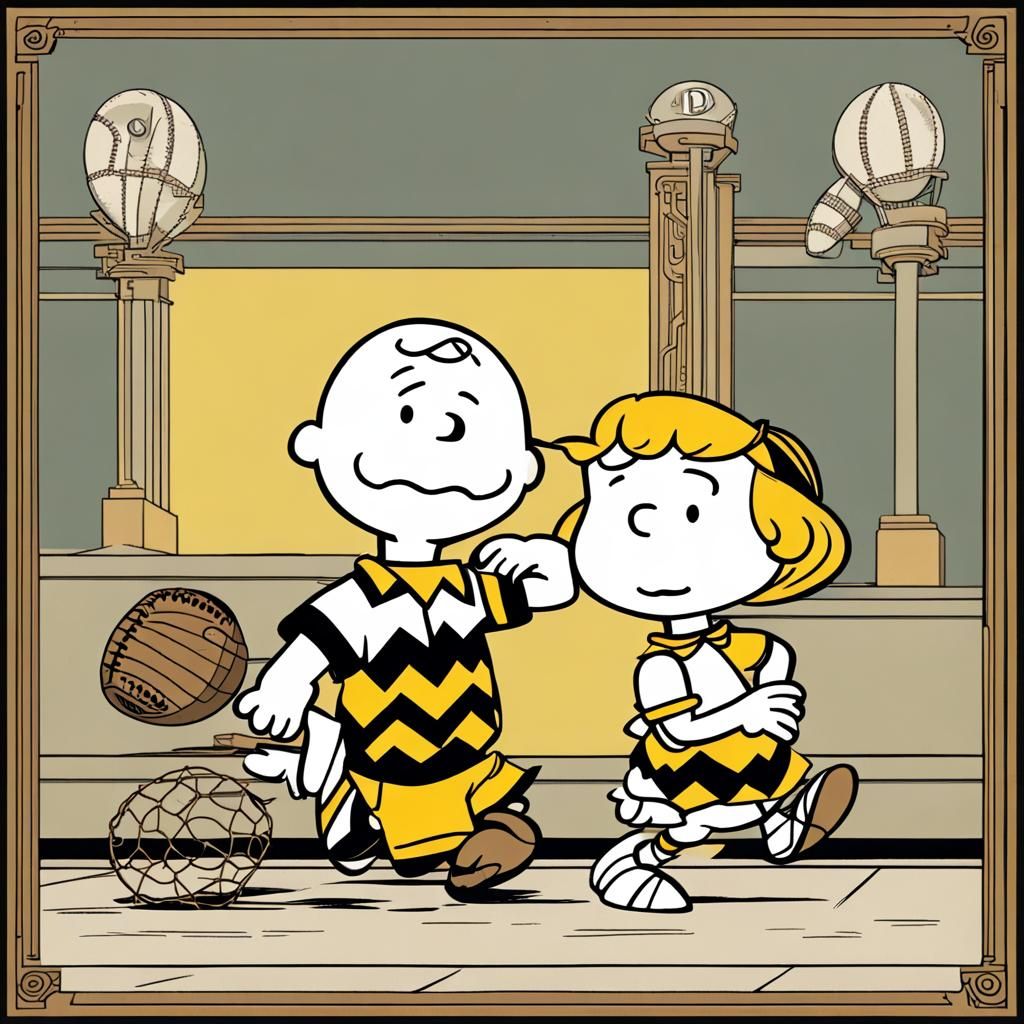 Art Deco Charlie Brown Football Gag