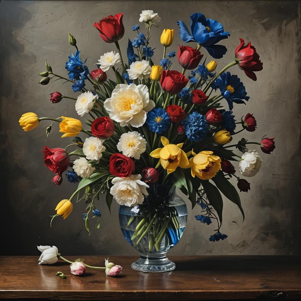 Floral Still Life in Dutch Masters Style