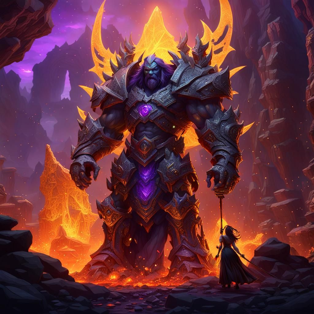 Dark Fairy Empress with Lava Golem and Iron Titan