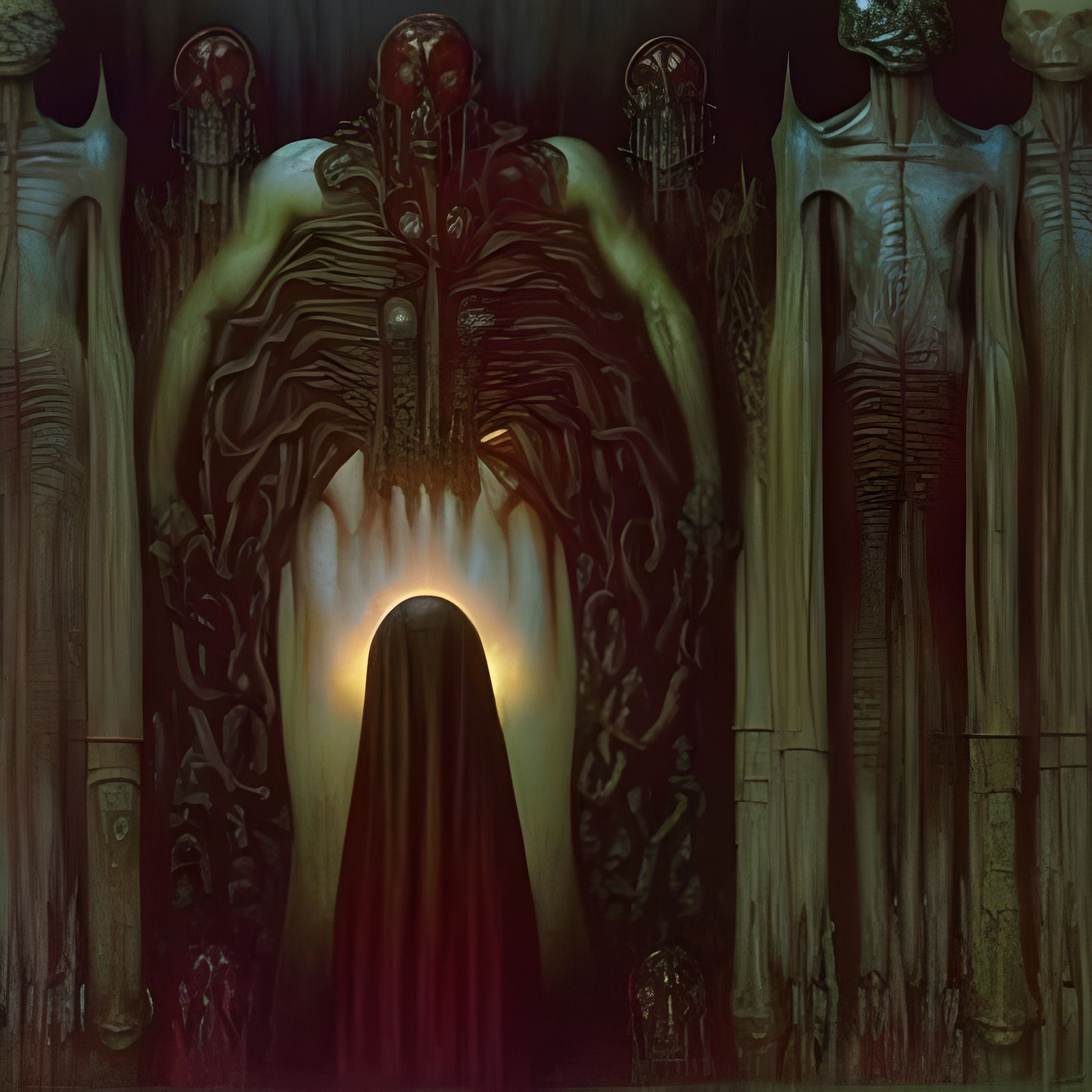 Monstrous Figures in Sinister Dark Surrealism