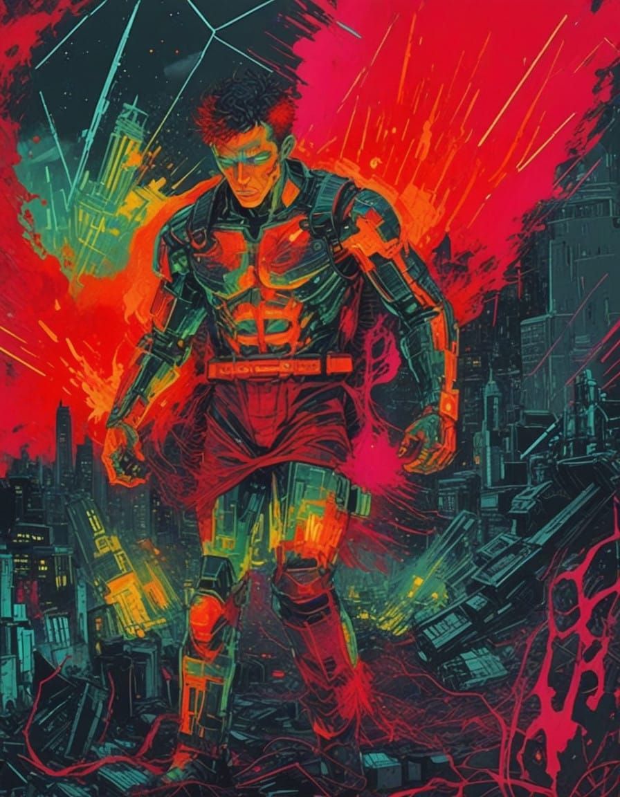 Sensual Latino Adonis Embodies Cyberpunk Futurism