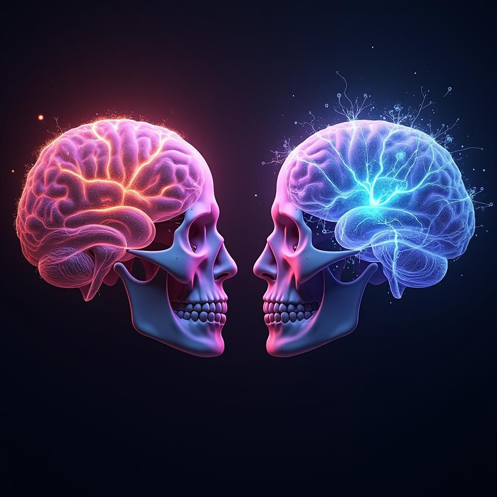 Dynamic Brains: Contrasting Activity in Digital Art