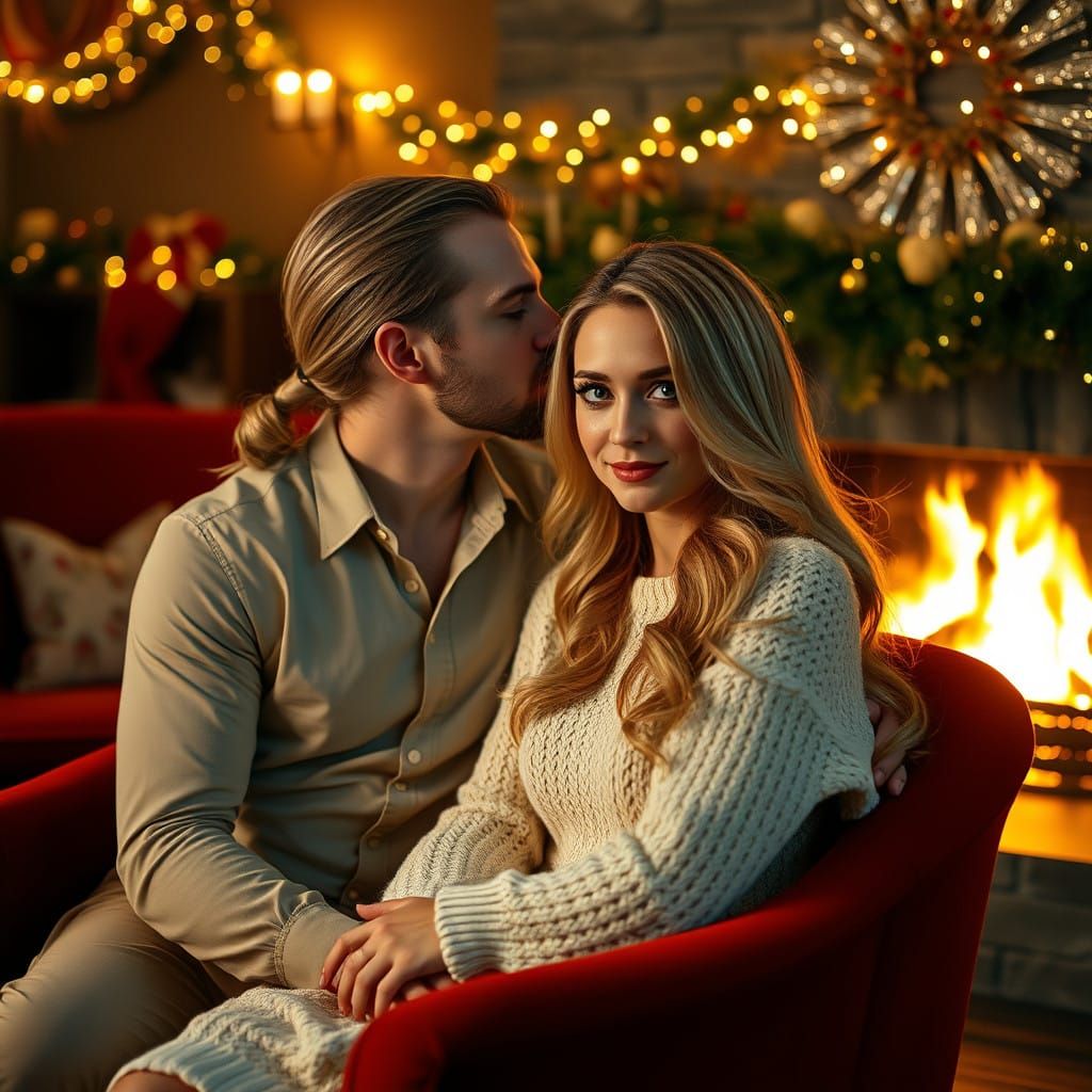 A Festive Christmas Evening in Warm, Intimate Light