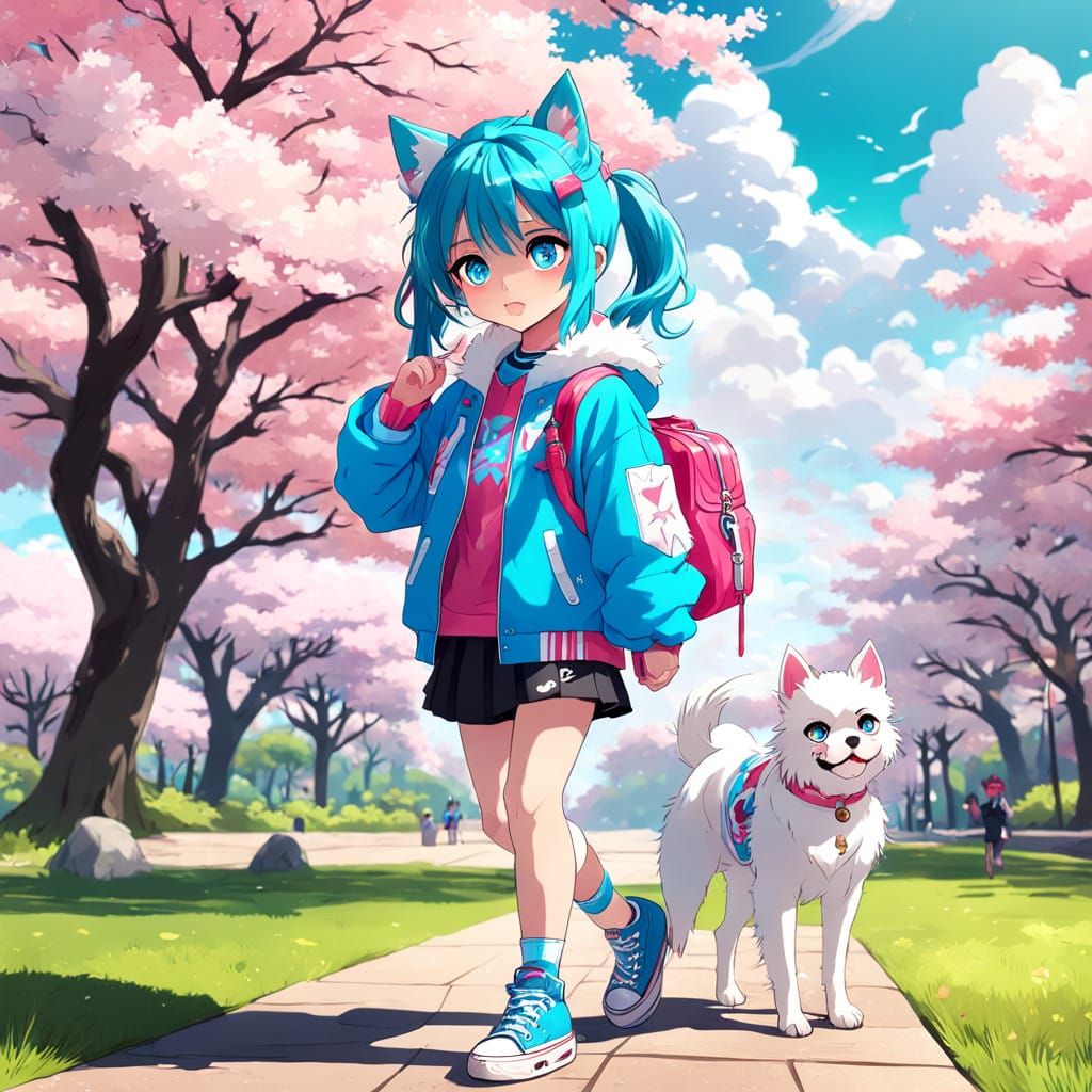Anime Idol Girl Evoke Classic K-Pop Punk Style with Vibrant....