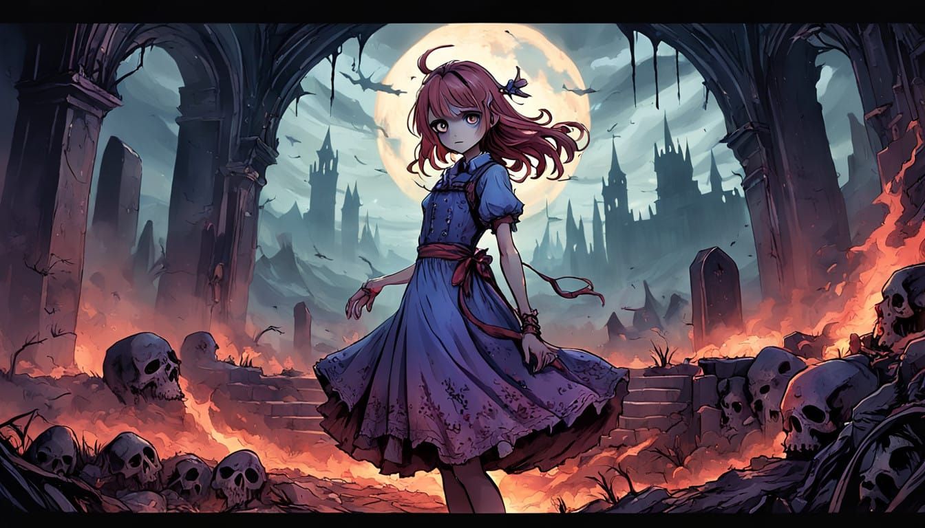 Dark Fantasy Landscape Inspired by Silent Hill and Greg Rutk...