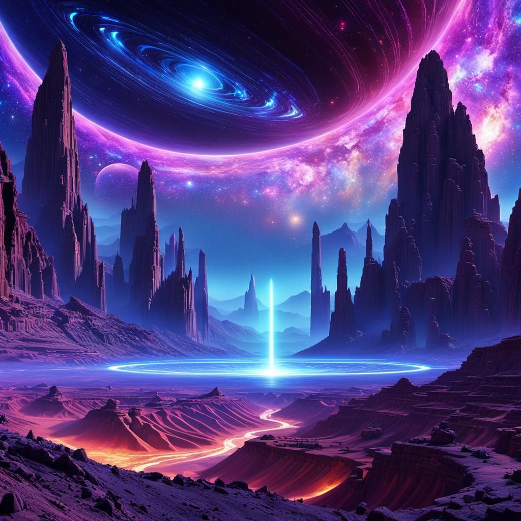 Futuristic Civilization Ruins on Distant Planet