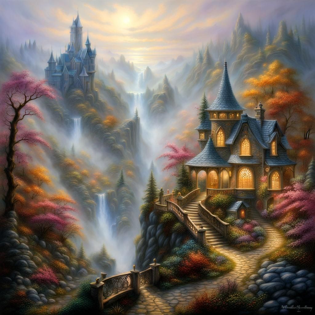 Ethereal Miniature Living Fantasy Landscape