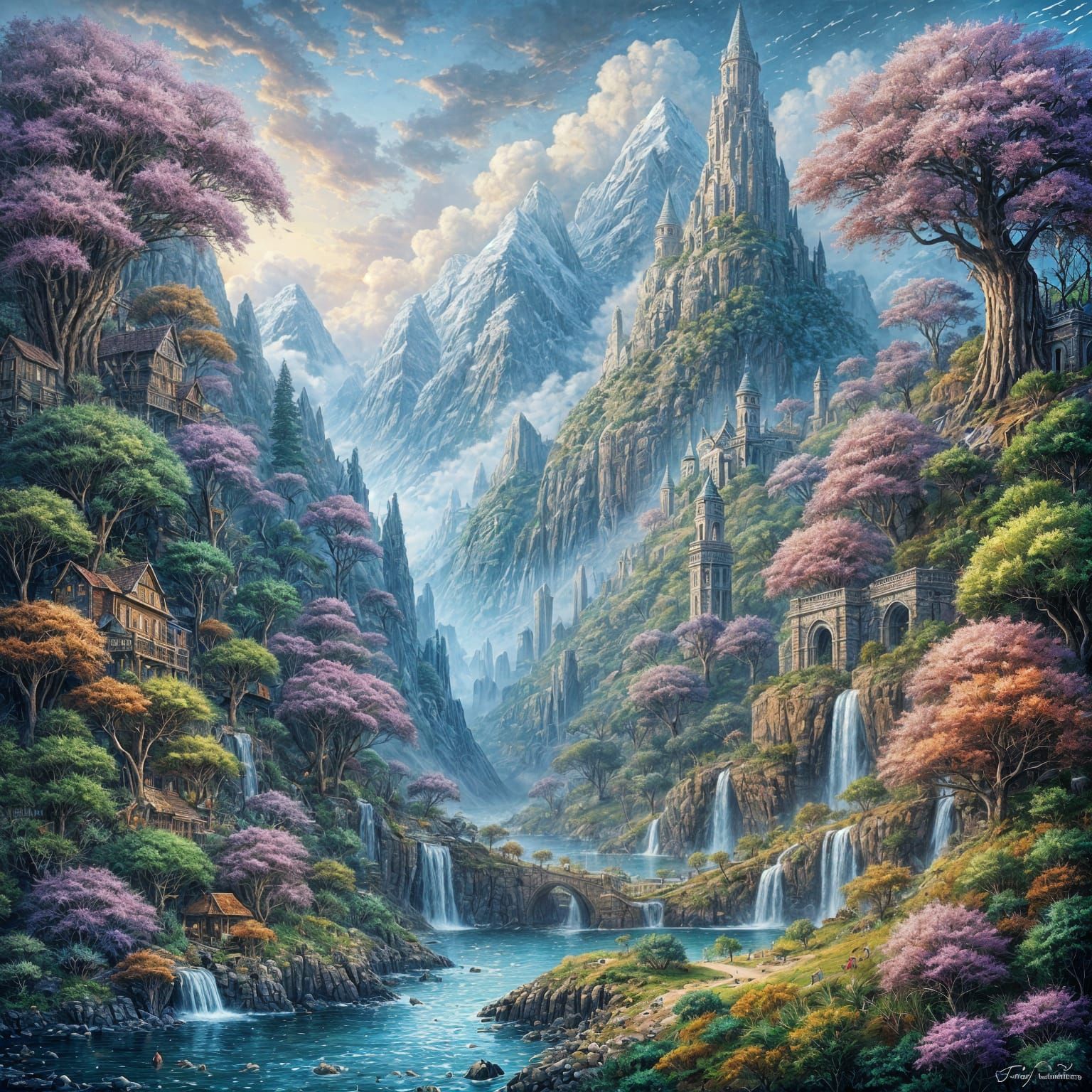 Epic Fantasy Realm, Inspired by Oil Painting and Comic Book....