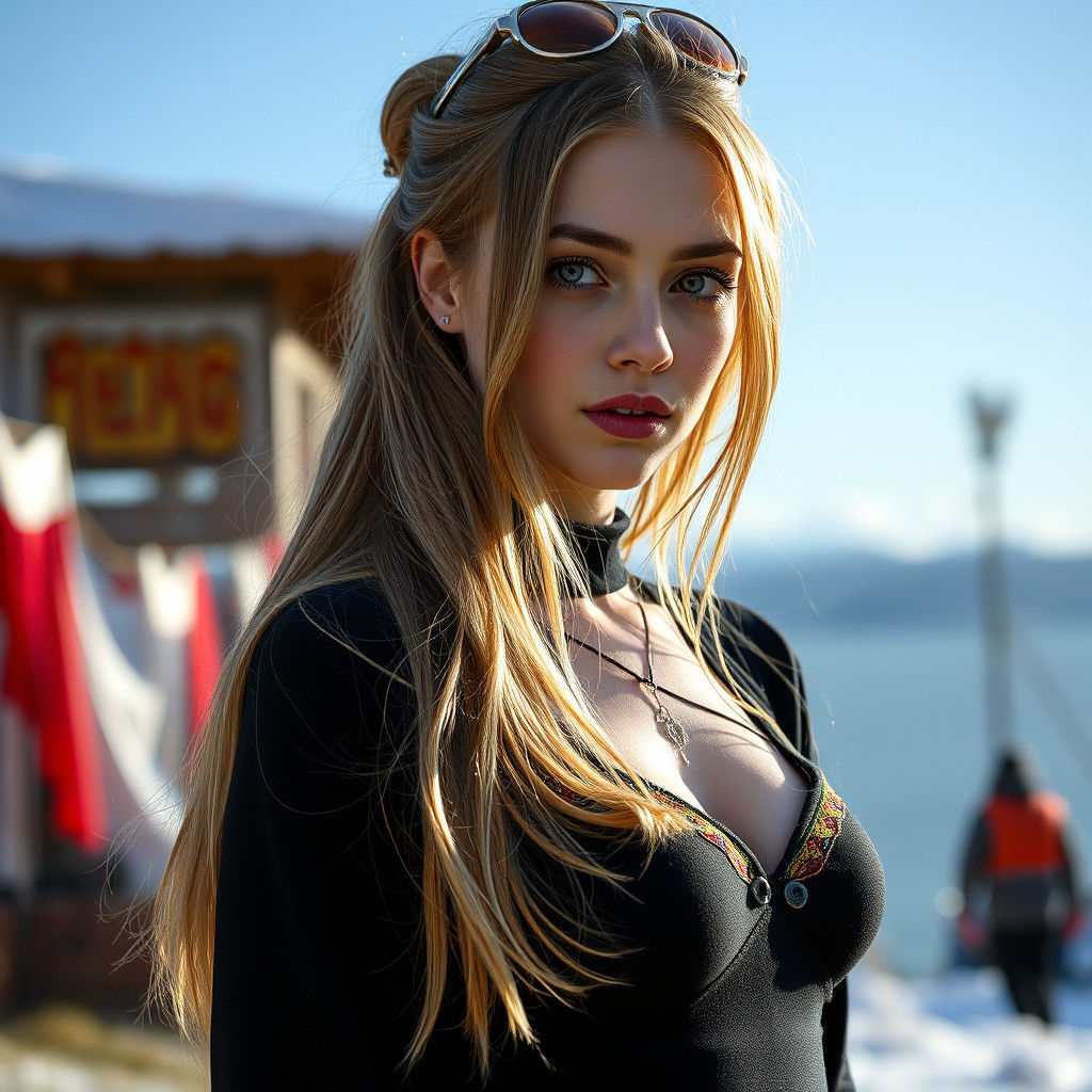 Slavic Girl in Altai Taiga: Unreal Engine 5 Concept Art