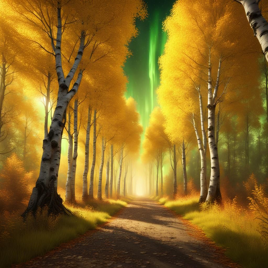 Autumnal Aurora Illuminates Baroque Castle