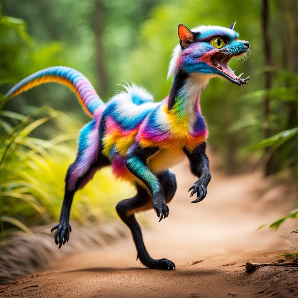 Persian Cat Velociraptor