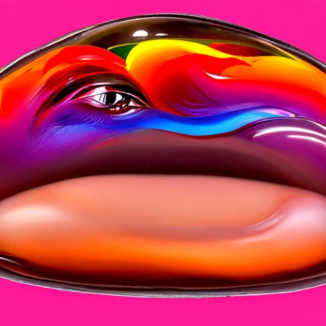Iridescent Portrait in Hyperrealism Style