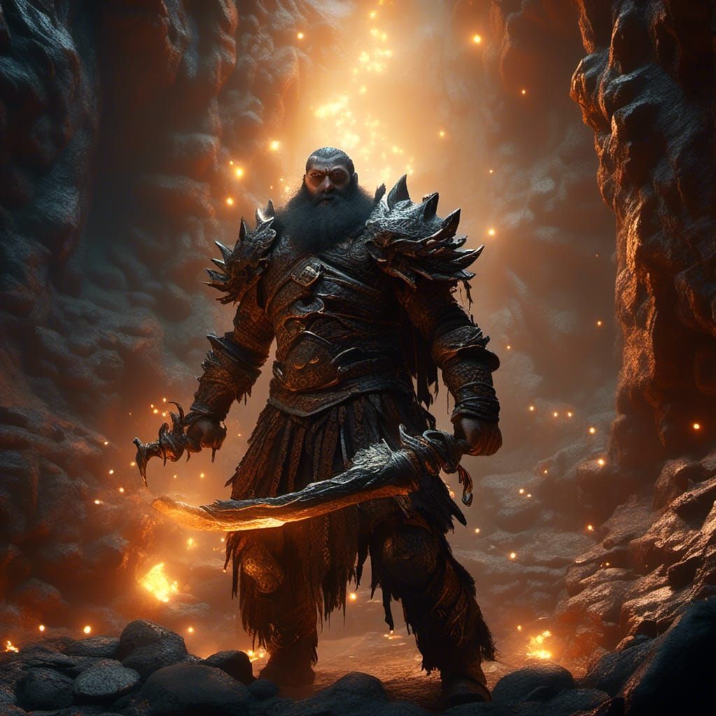 Dwarf Warrior with Bagh Nakh in Mystic Cave