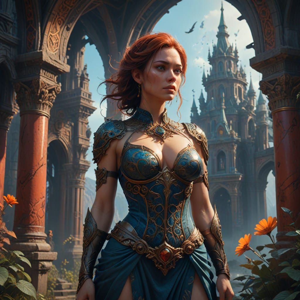 Fantastical Beauty in a Swirling, Golden Age Setting