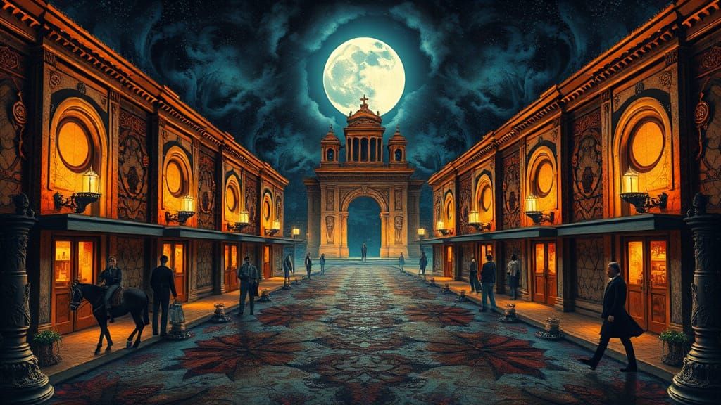 Surreal Western Horror Fantasy in Digital Painting Style