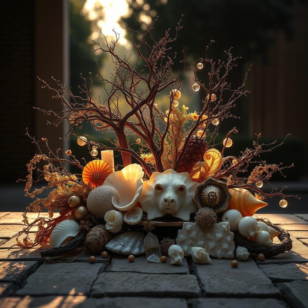 Fractals and Still Life in Golden Chiaroscuro