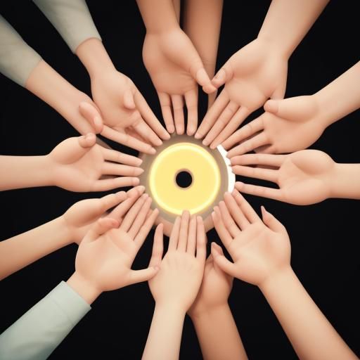 Circle of Hands Symbolizing Unity