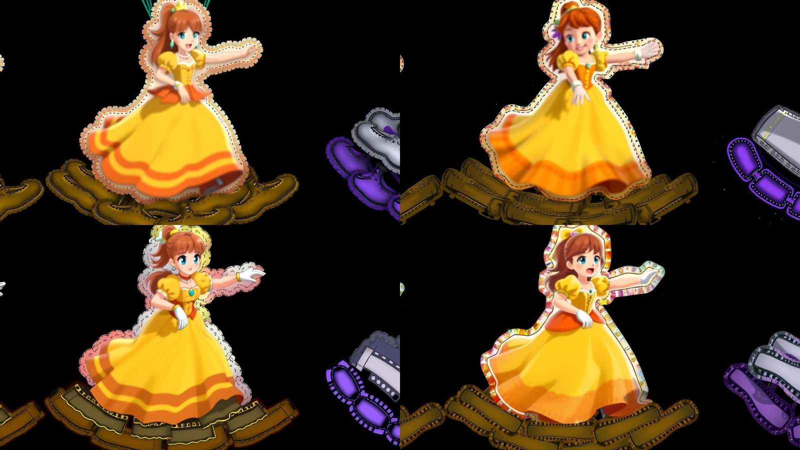 Orange-Haired Woman Parachuting in Pink Dress