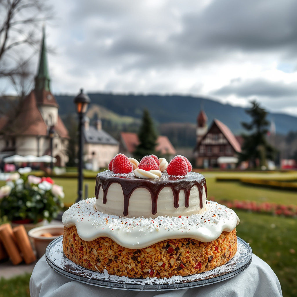 Ornate Cake Building Dominates Cityscape