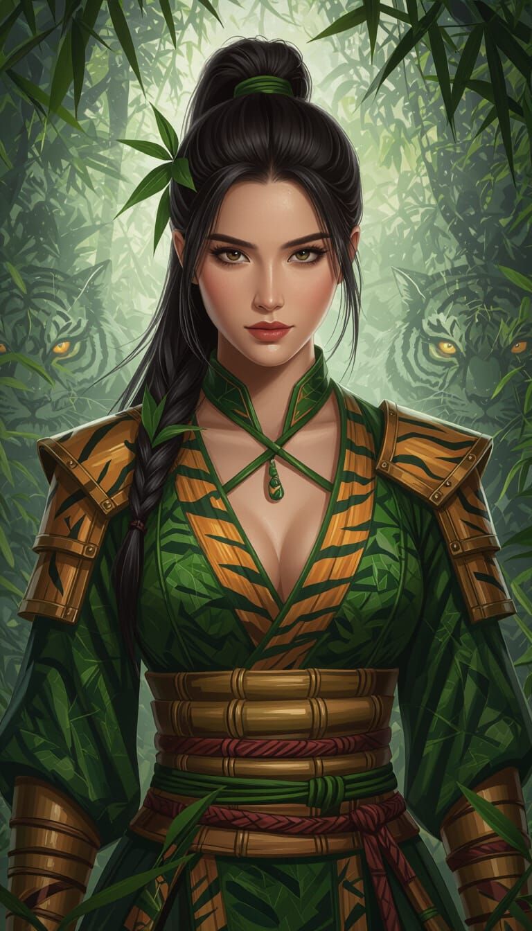 Vietnamese Jungle Warrior Portrait, Digital Painting