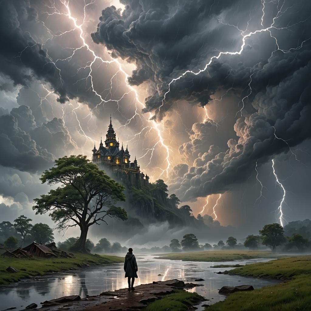 Ethereal Storm Heart in Hyperdetailed Fantasy