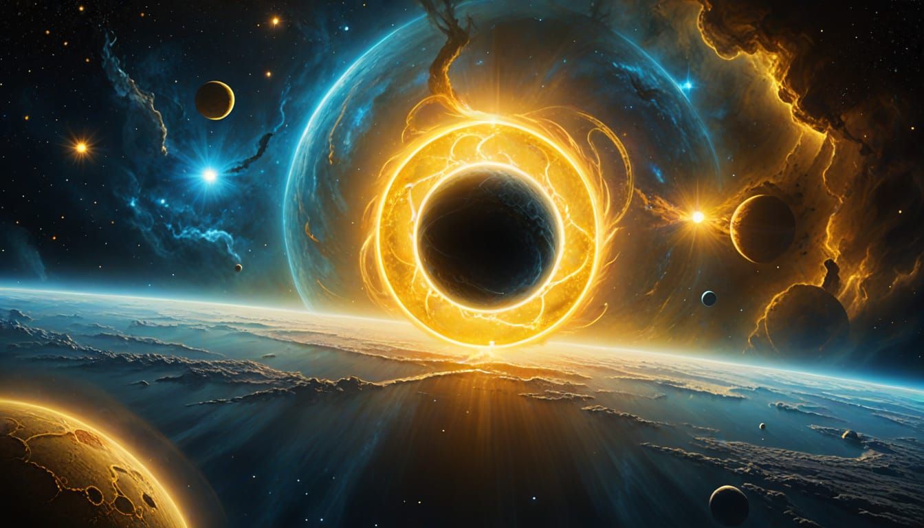 Ringworld Around a Yellow Sun, Digital Painting