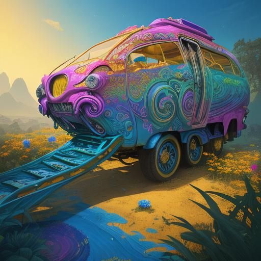 Psychedelic Bus Conquers the Road to Woodstock