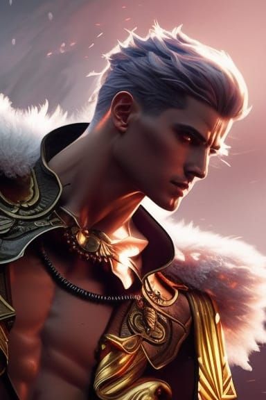 Fallen Angel Portrait in Hyperdetailed Style