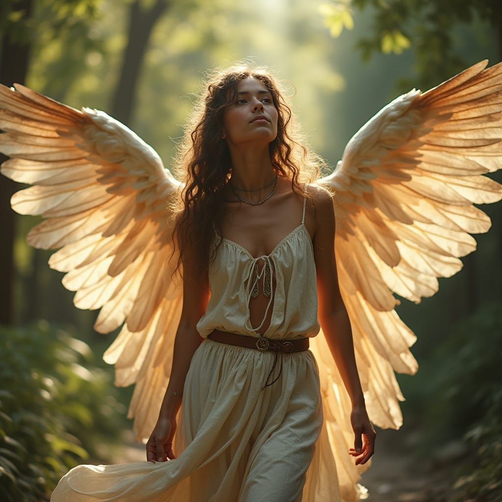 Surreal Hippie Angel in Vibrant Colors