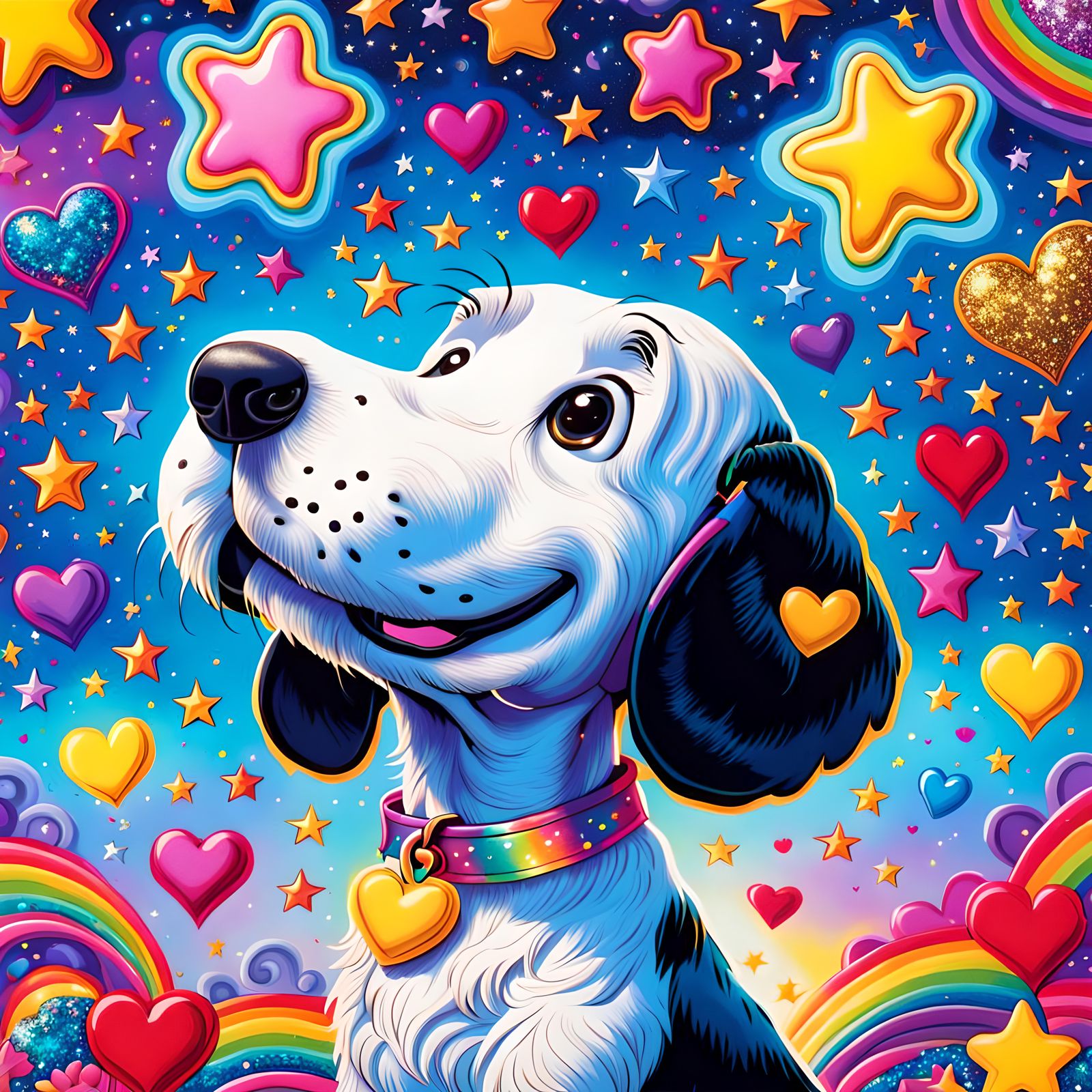 Lisa Frank Snoopy Portrait