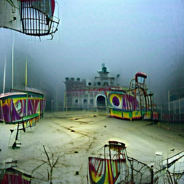 Foggy Abandoned Carnival Prison