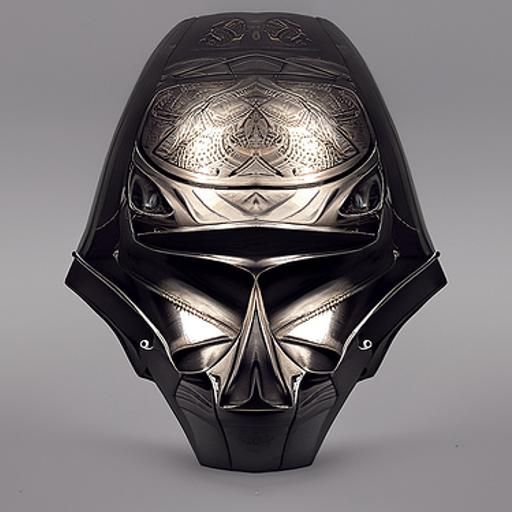 Sleek Black Jedi Combat Mask Concept Art