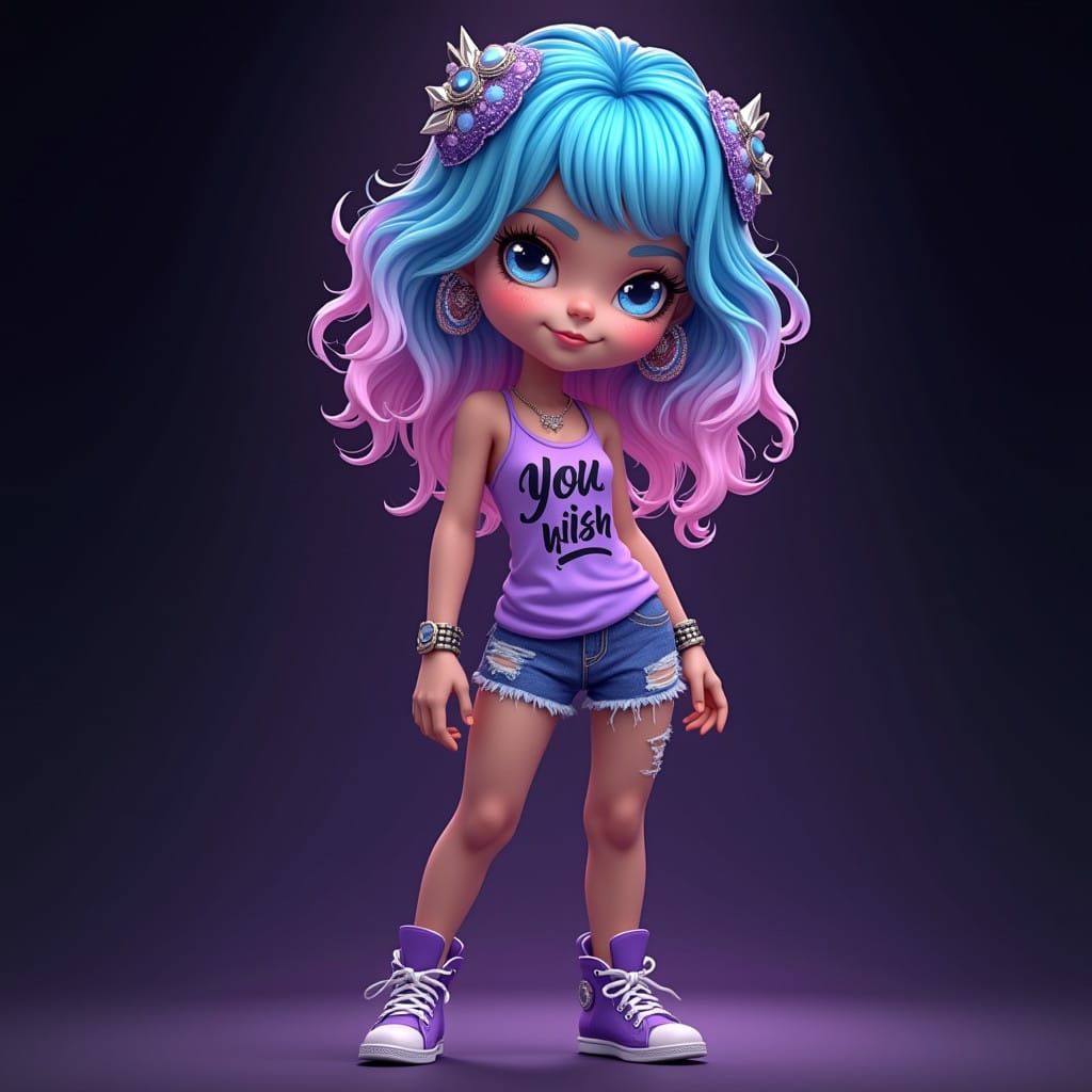 Chibi Goddess in Boho Fantasy