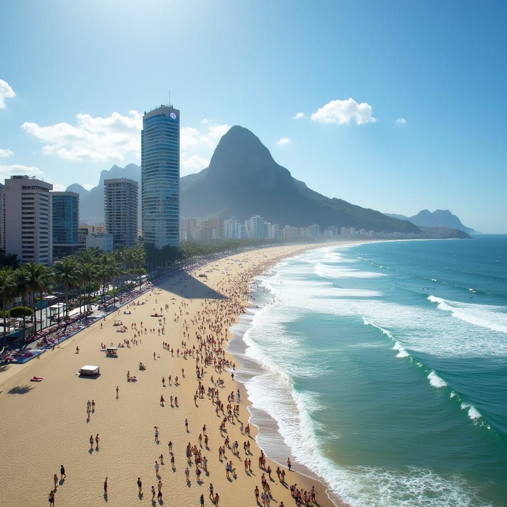Sun-Kissed Ipanema Beach Scene