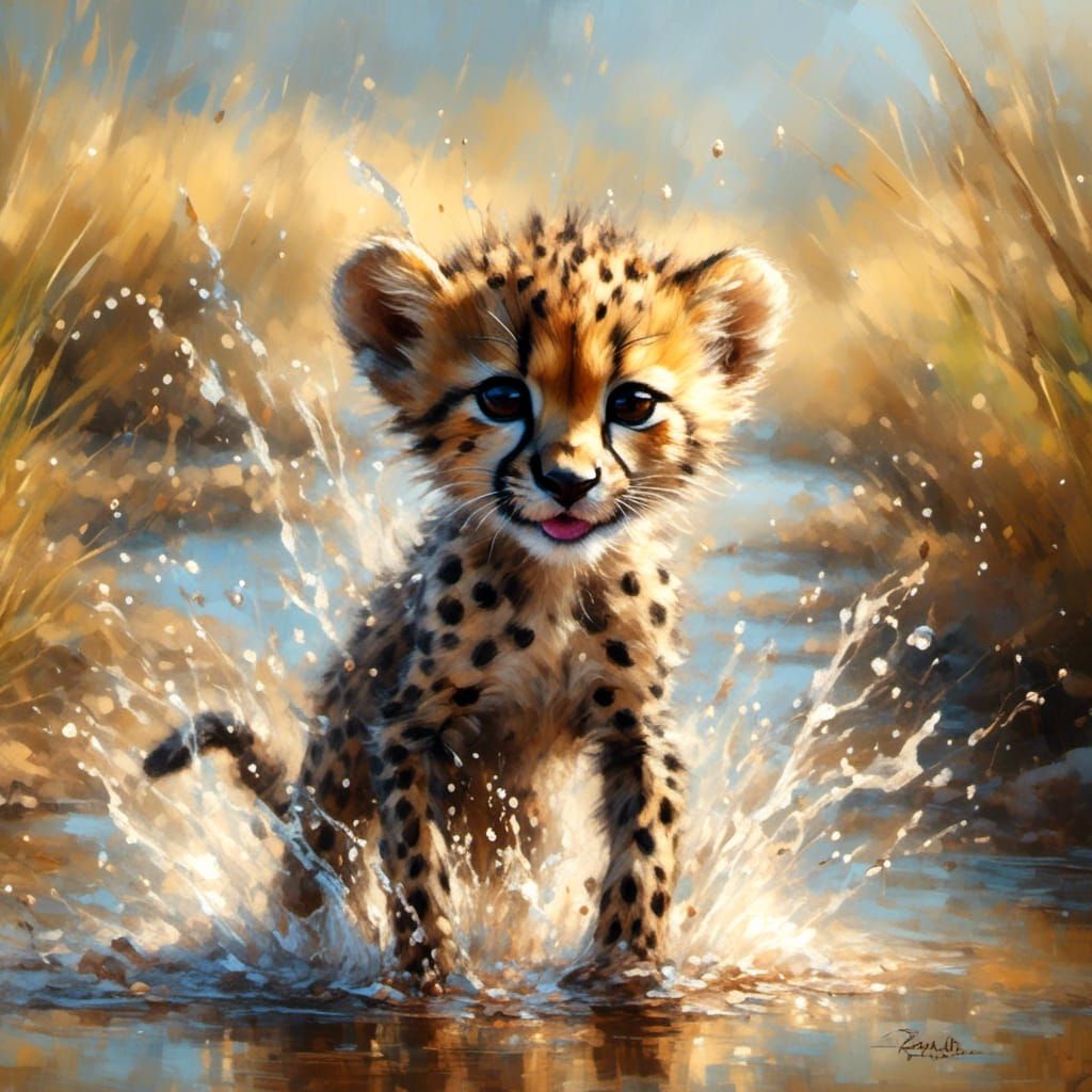 Who says cats don't like water?!