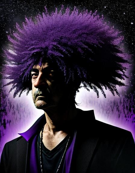 Deep Purple Abstract AI Art