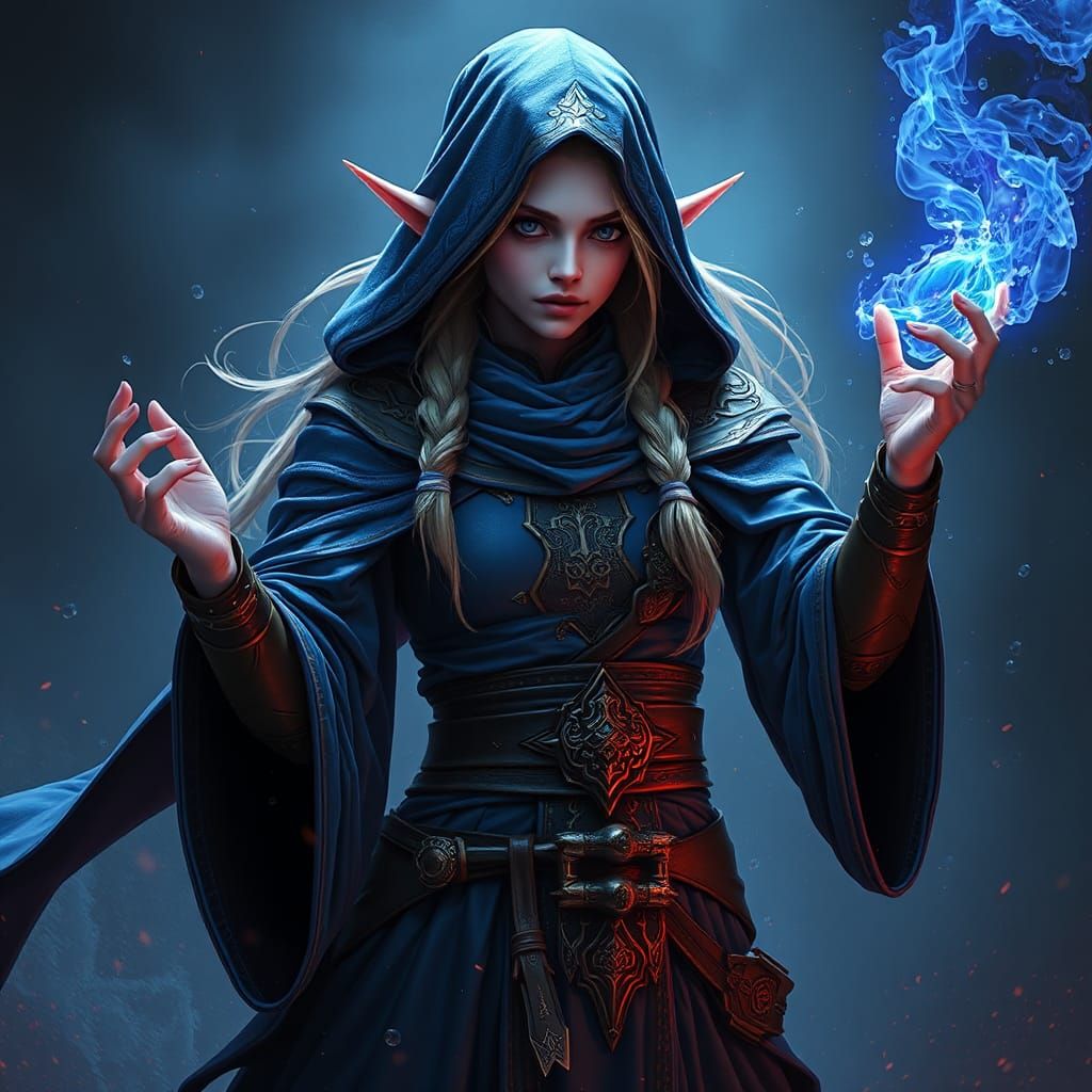 High-Elf Sorceress in Fantasy Concept Art
