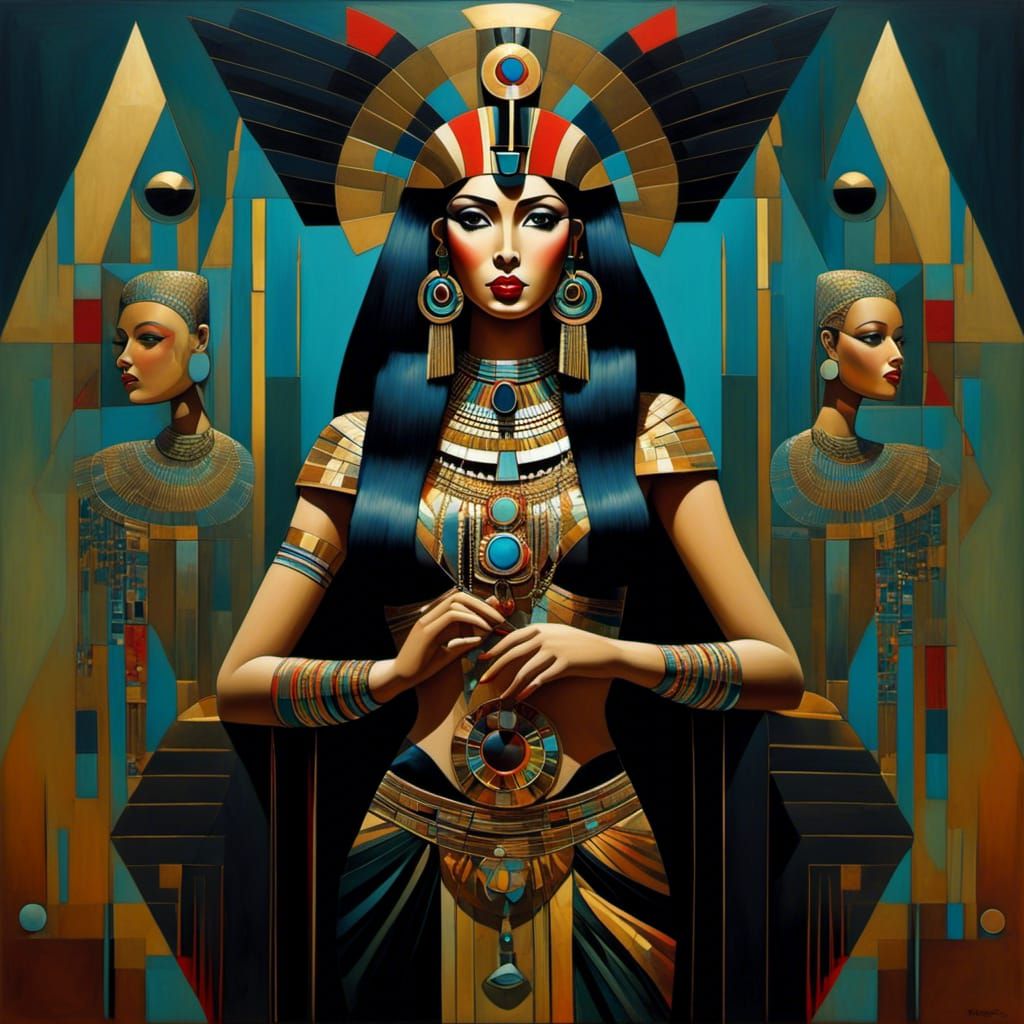 Geometric Pop Art Cleopatra Collage