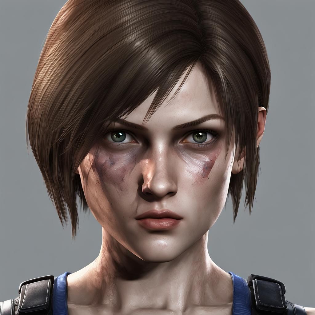 Photorealistic Jill Valentine Portrait from Resident Evil 3