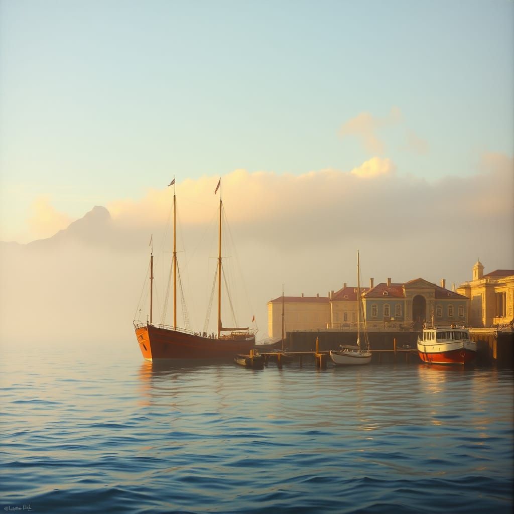 Cape Town Harbour in 18th Century Style