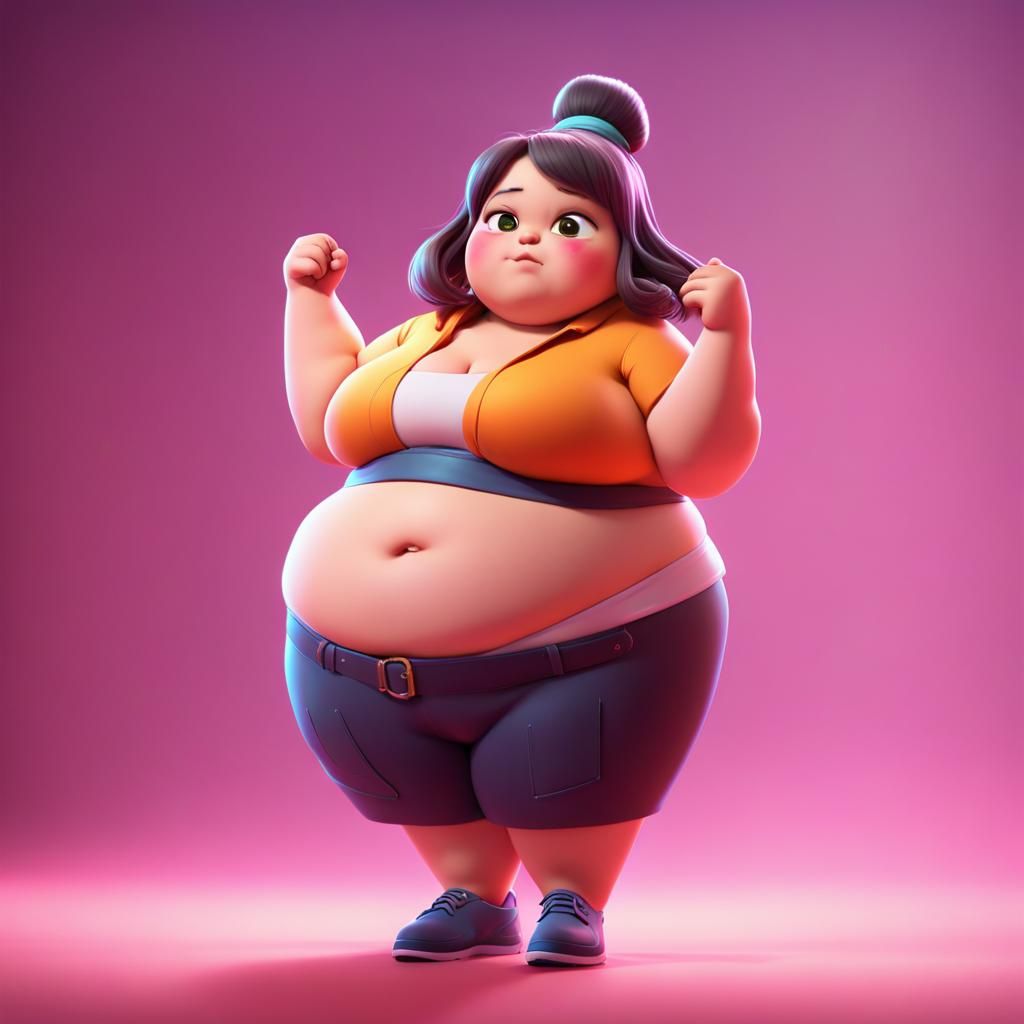 Stylized Anime Girl in 3D Digital Art