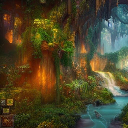 Mother Nature's Palace: Detailed Fantasy Concept Art