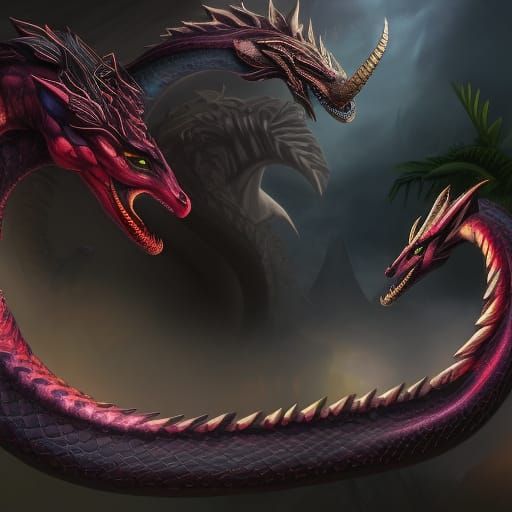 Detailed Matte Painting of Hybrid Mythical Creature