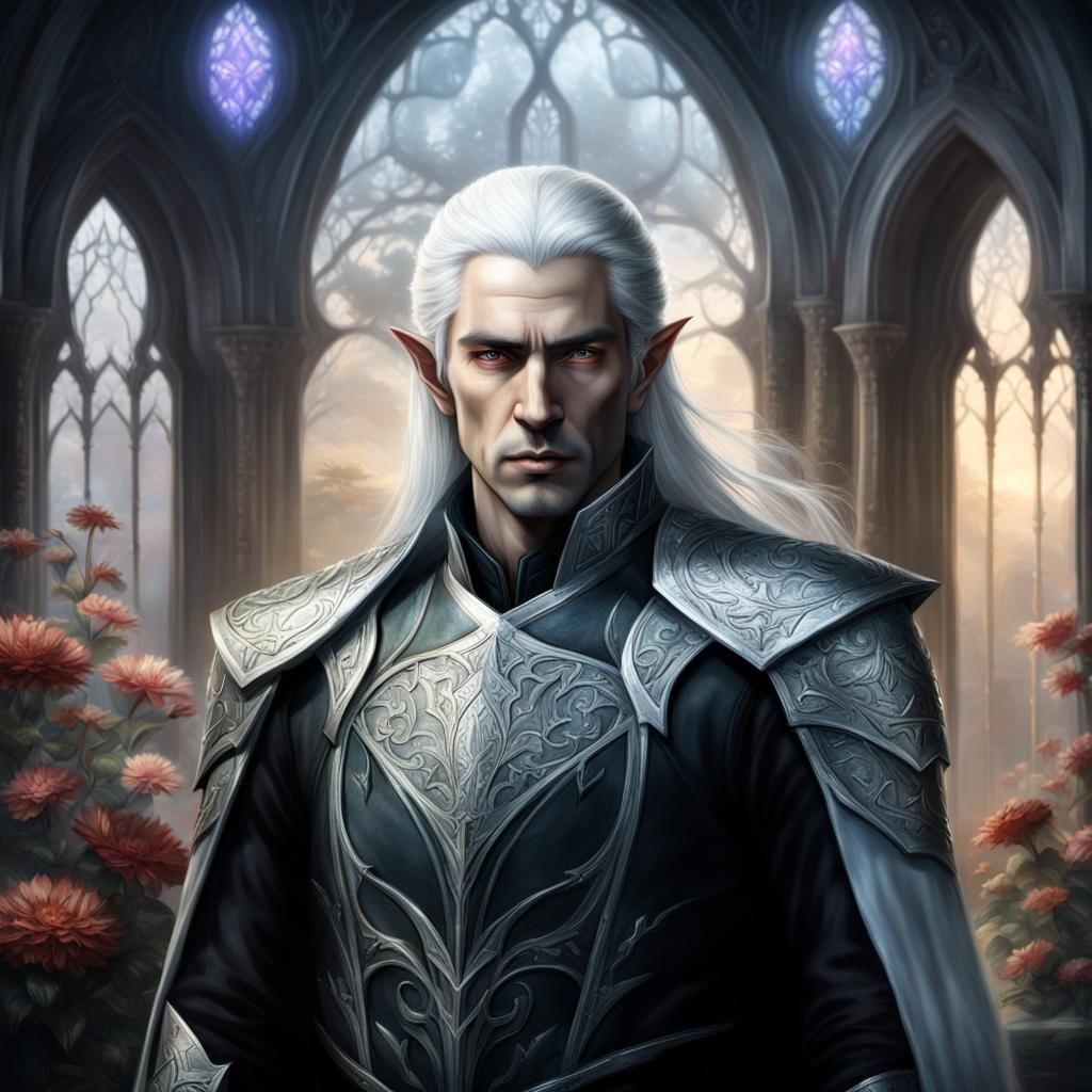 Young Elf Prince in Castle: Digital Matte Painting