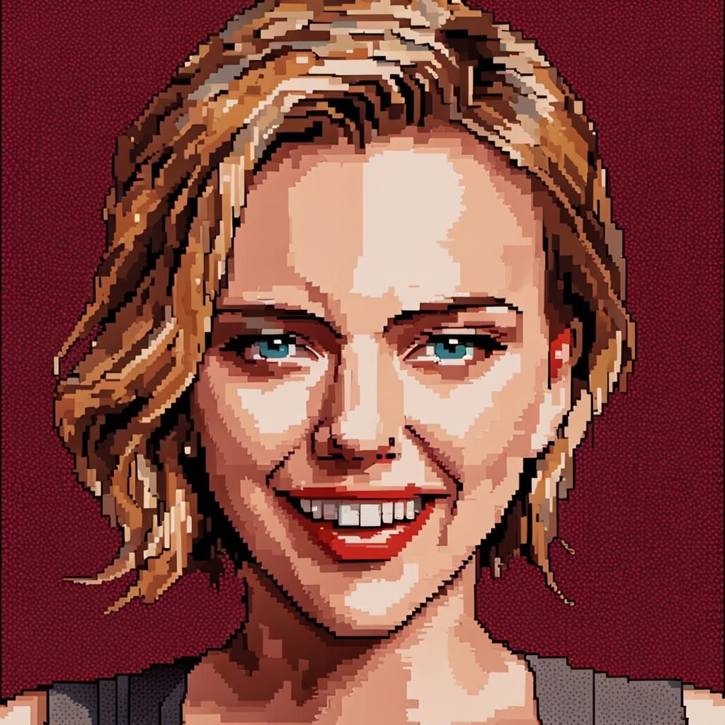 (Scarlett Johansson:1.7)|(SMILEY FACE:1.7)detailed background, all details are well drawn, intricately detailed, 8bit, p...
