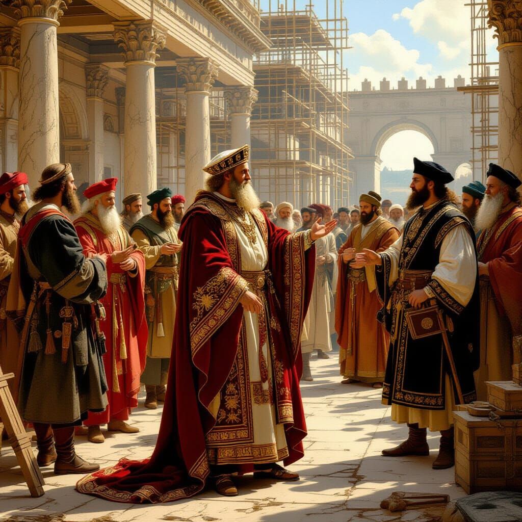 Ptolemy Oversees Alexandria Library Construction: Renaissanc...