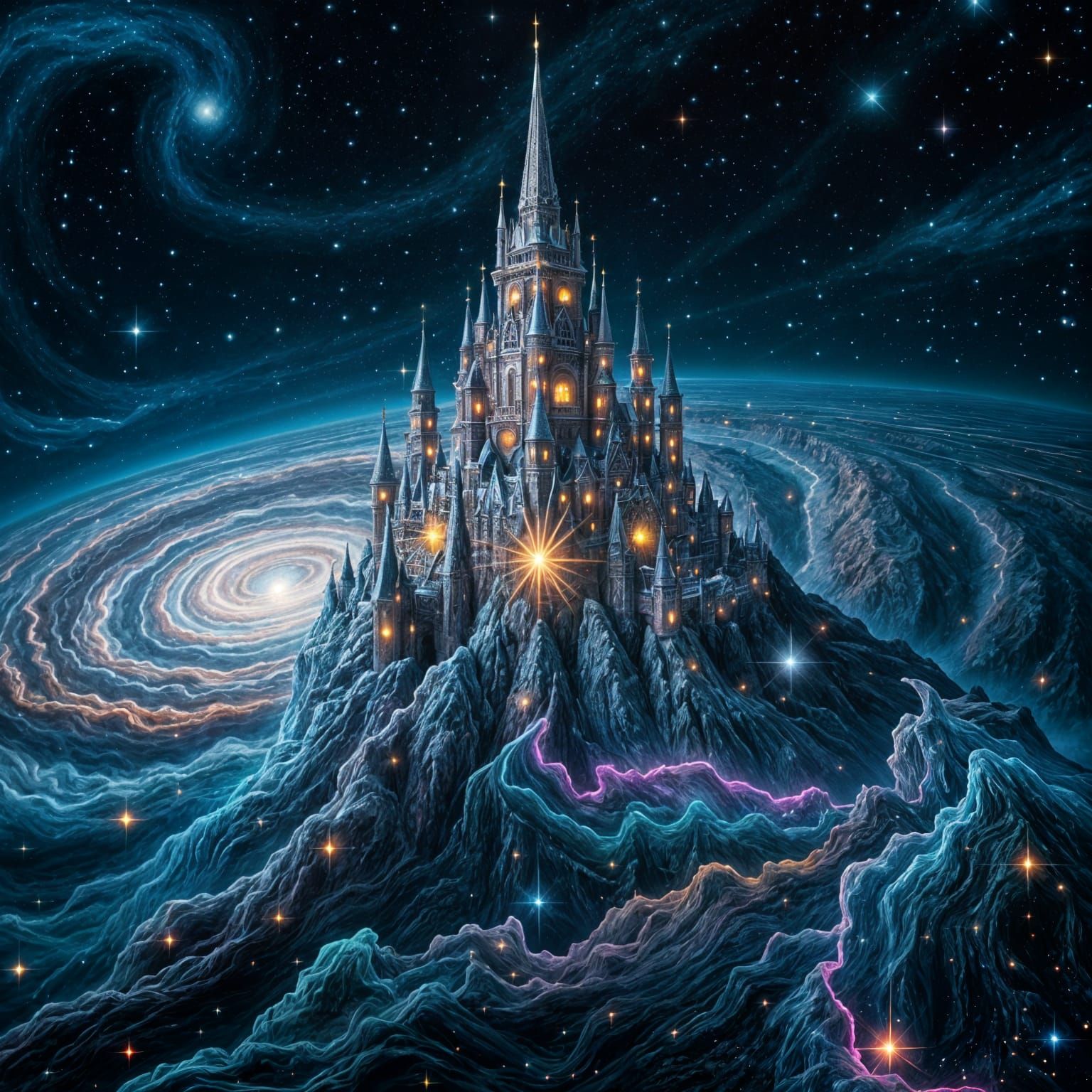 Psychedelic Castle in Cosmic Star Stream