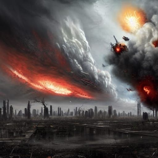 Apocalyptic Planet Chaos with Explosions and Storms