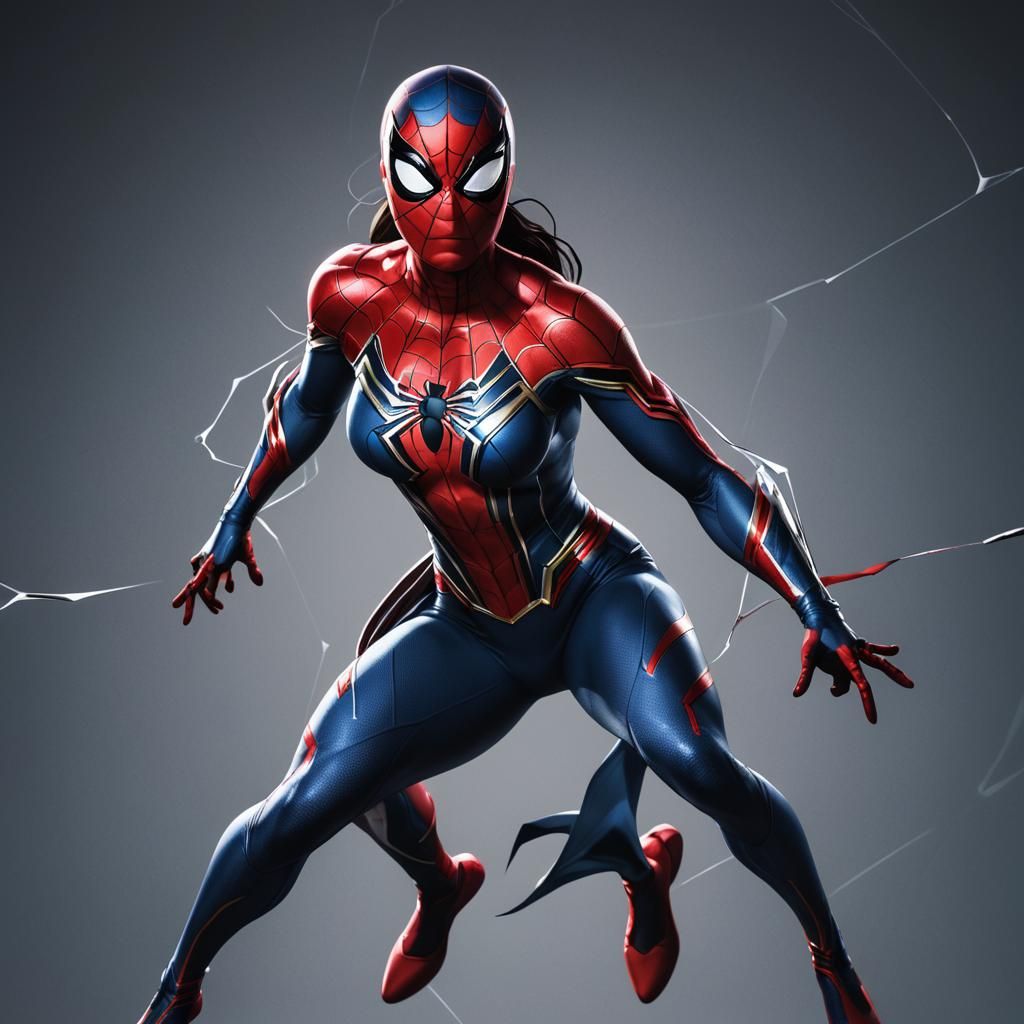 Spider-Woman Concept Art in Comic Book Style