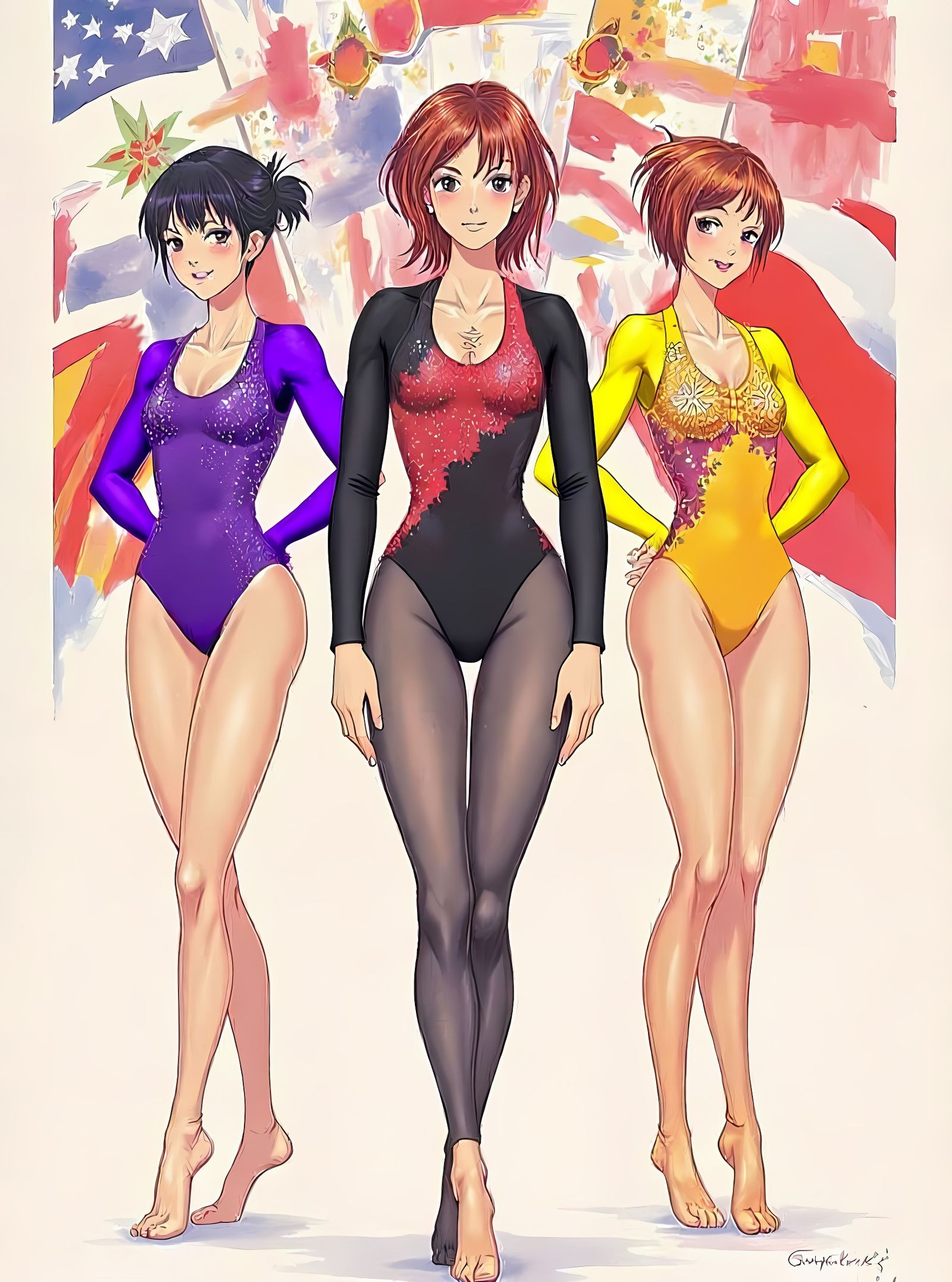 Anime Gymnasts Compete in World Championship